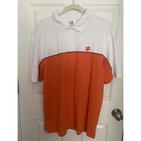 Clemson Tigers Cutter & Buck Dry-Tec Short Sleeve Polo Shirt Men’s XL - Picture 1 of 3